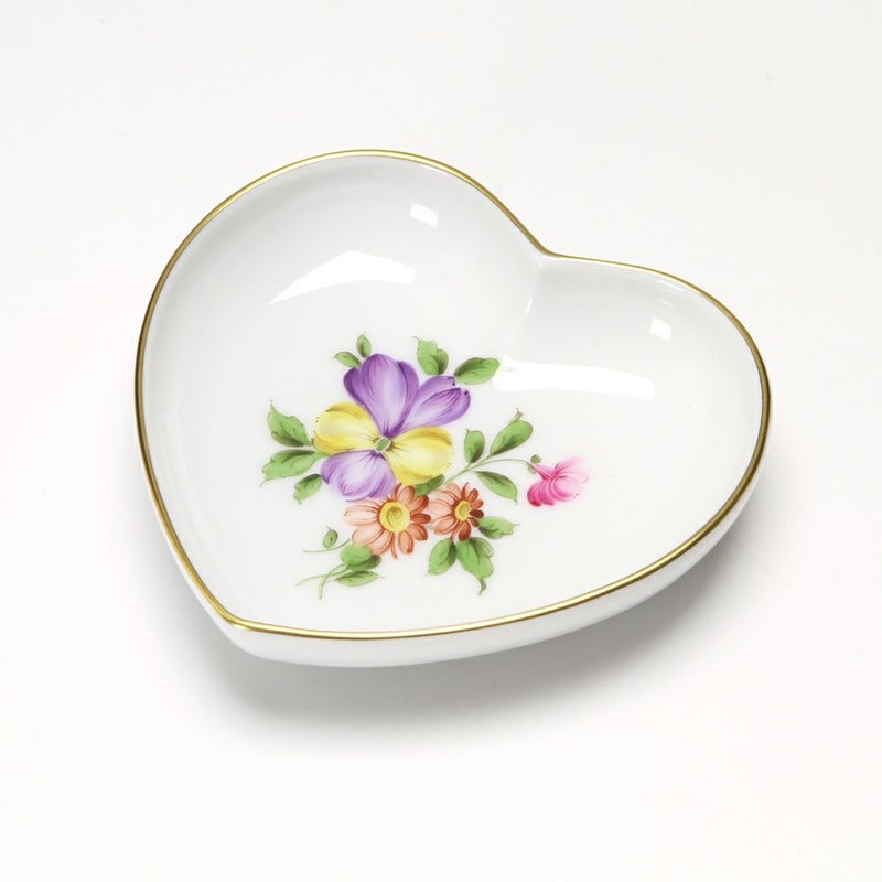 アウガルテン（AUGARTEN） シンプルブーケ（5052D） パンジー ハートディッシュ 10cm（862）