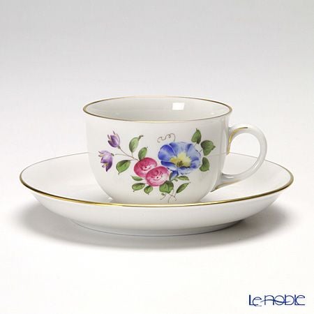 アウガルテン（AUGARTEN） シンプルブーケ（5052E） ヒルガオ モカカップ＆ソーサー 80ml（001）