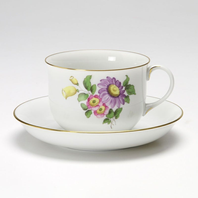 アウガルテン（AUGARTEN） シンプルブーケ（5052F） エゾギク（アスター） コーヒーカップ＆ソーサー 200ml（001）