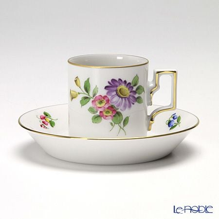 アウガルテン（AUGARTEN） シンプルブーケ（5052F） エゾギク（アスター） モカカップ＆ソーサー ハプスブルク（059）