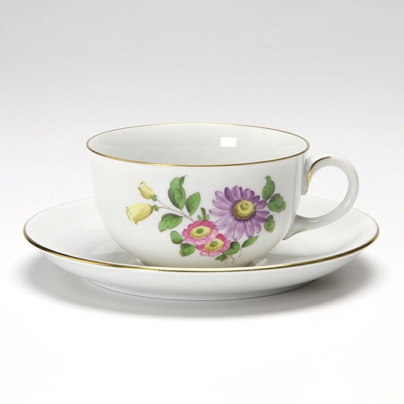 アウガルテン（AUGARTEN） シンプルブーケ（5052F） エゾギク（アスター） ティーカップ＆ソーサー（S） 200ml（001）