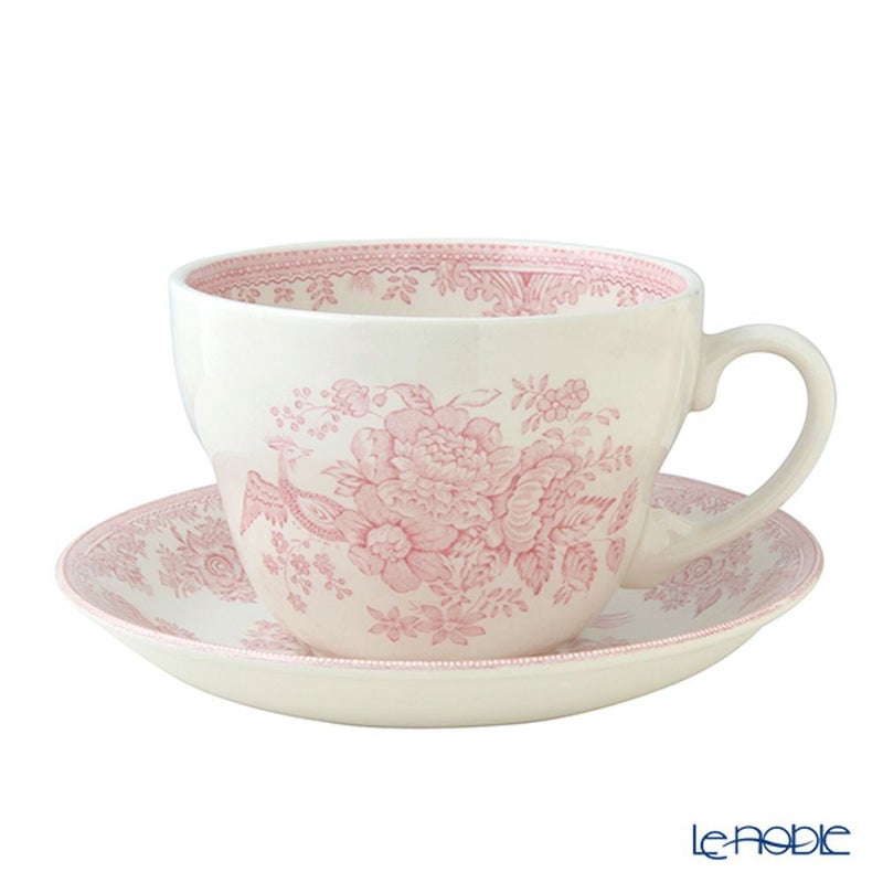 バーレイ ピンクアジアティックフェザンツ ブレックファーストカップ＆ソーサー 430ml