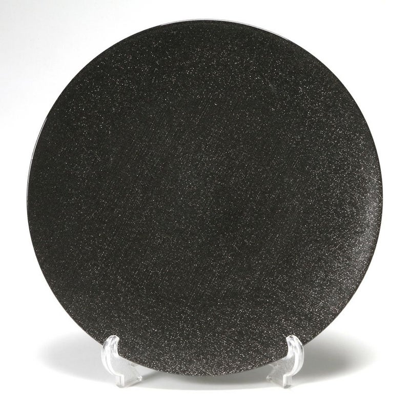 Vetro Felice ヴェトロ フェリーチェ グリッター プレート 35cm ダークグレイ