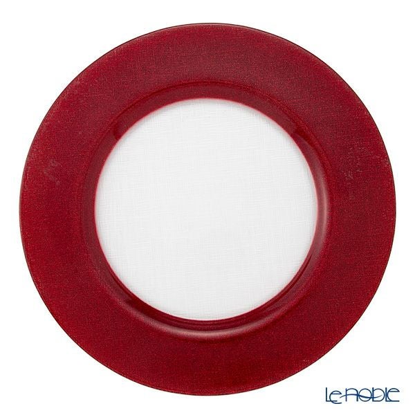 Vetro Felice ヴェトロ フェリーチェ グリッター チャージャープレート 33cm レッド＆クリア