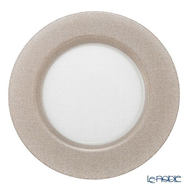 Vetro Felice ヴェトロ フェリーチェ グリッター チャージャープレート 33cm ジンジャー＆クリア