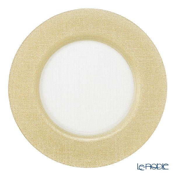 Vetro Felice ヴェトロ フェリーチェ グリッター チャージャープレート 33cm ニューゴールド＆クリア
