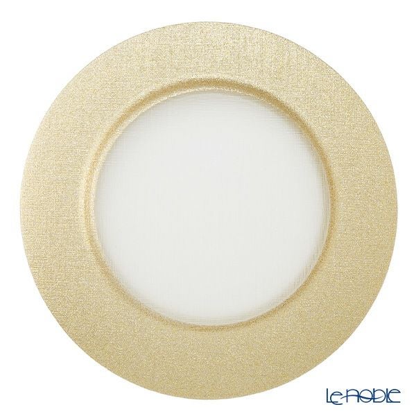 Vetro Felice ヴェトロ フェリーチェ グリッター チャージャープレート 33cm ニューゴールド＆クリア