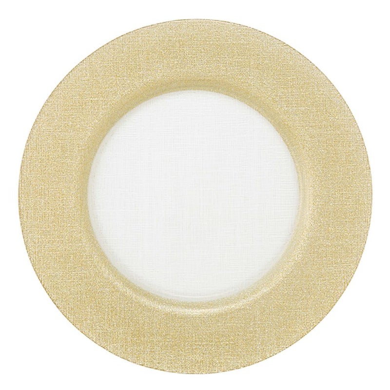 Vetro Felice ヴェトロ フェリーチェ グリッター チャージャープレート 33cm ニューゴールド＆クリア