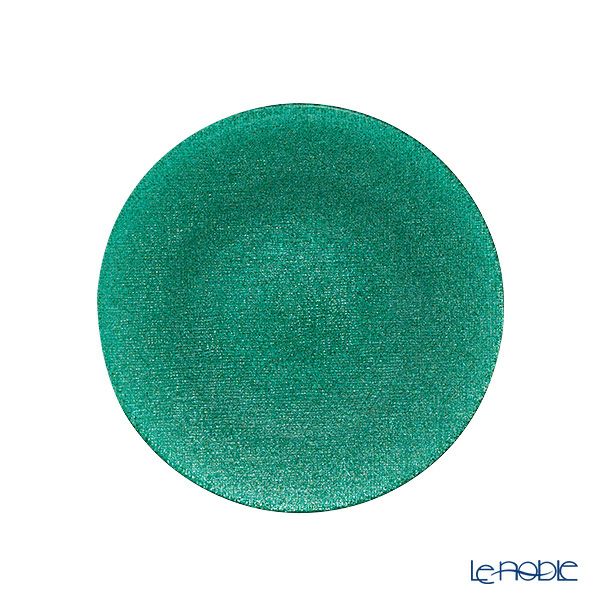 Vetro Felice ヴェトロ フェリーチェ グリッター プレート 17cm アクアブルー 323917B G053