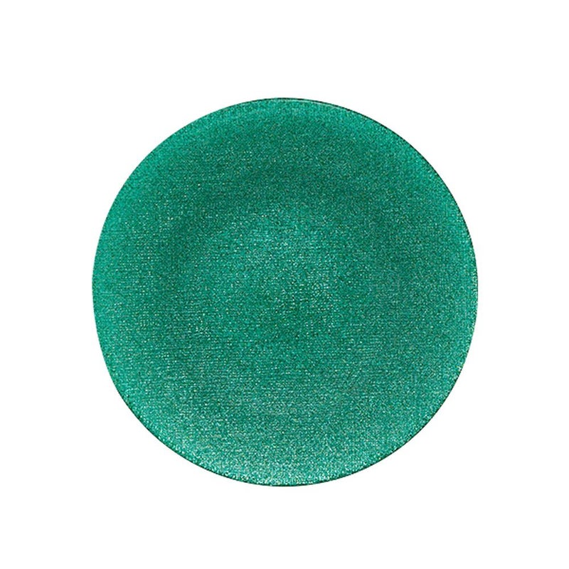 Vetro Felice ヴェトロ フェリーチェ グリッター プレート 17cm アクアブルー 323917B G053