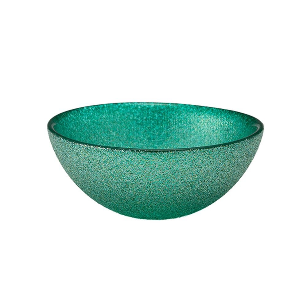 Vetro Felice ヴェトロ フェリーチェ グリッター プレート 14cm アクア