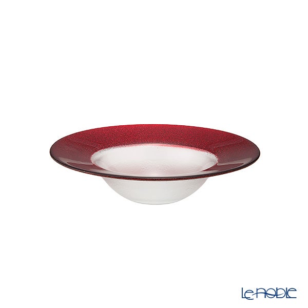Vetro Felice ヴェトロ フェリーチェ グリッター リムボウル 19.5cm レッド＆クリア