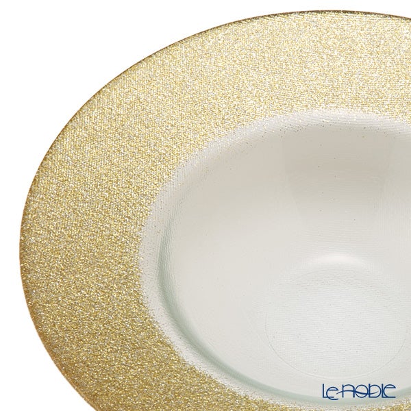 Vetro Felice ヴェトロ フェリーチェ グリッター リムボウル 19.5cm ニューゴールド＆クリア