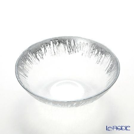 Vetro Felice ヴェトロ フェリーチェ フラッシュ ボウル 17cm クリア＆シルバー