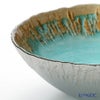 Vetro Felice ヴェトロ フェリーチェ フラッシュ ボウル 17cm ターコイズブルー＆ゴールド