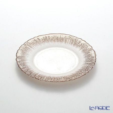 Vetro Felice ヴェトロ フェリーチェ フラッシュ プレート 21.5cm ホワイトパール＆ジンジャー