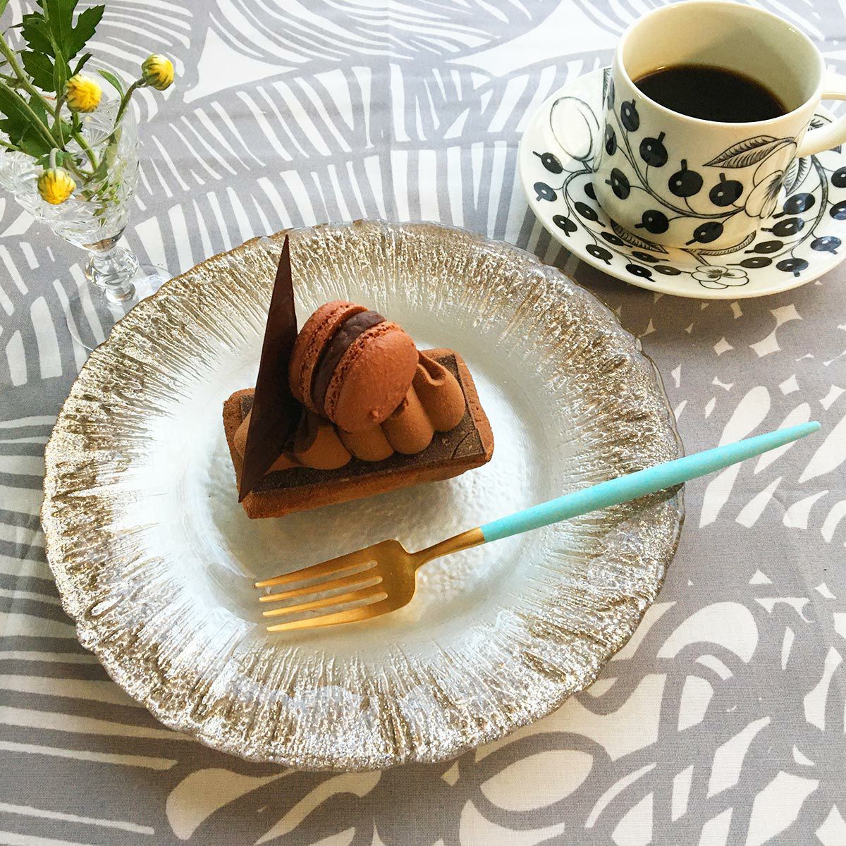 Vetro Felice ヴェトロ フェリーチェ フラッシュ プレート 21.5cm ホワイトパール＆ジンジャー