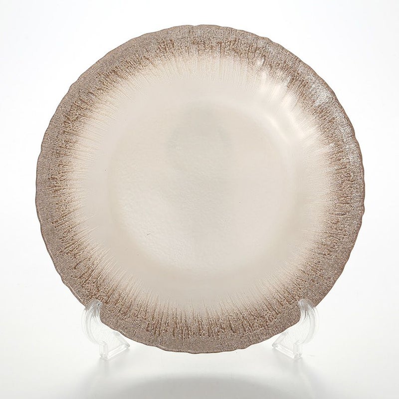 Vetro Felice ヴェトロ フェリーチェ フラッシュ プレート 28cm ホワイトパール＆ジンジャー