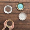 Vetro Felice ヴェトロ フェリーチェ フラッシュ プレート 15cm クリア＆シルバー