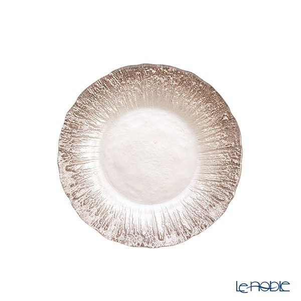 Vetro Felice ヴェトロ フェリーチェ フラッシュ プレート 15cm ホワイトパール＆ジンジャー