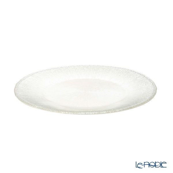 Vetro Felice ヴェトロ フェリーチェ コスモ プレート 28cm ホワイトパール