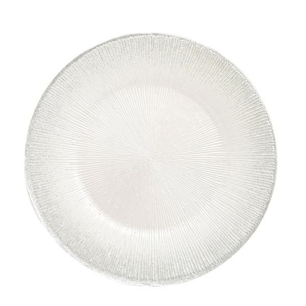 Vetro Felice ヴェトロ フェリーチェ コスモ プレート 28cm ホワイトパール