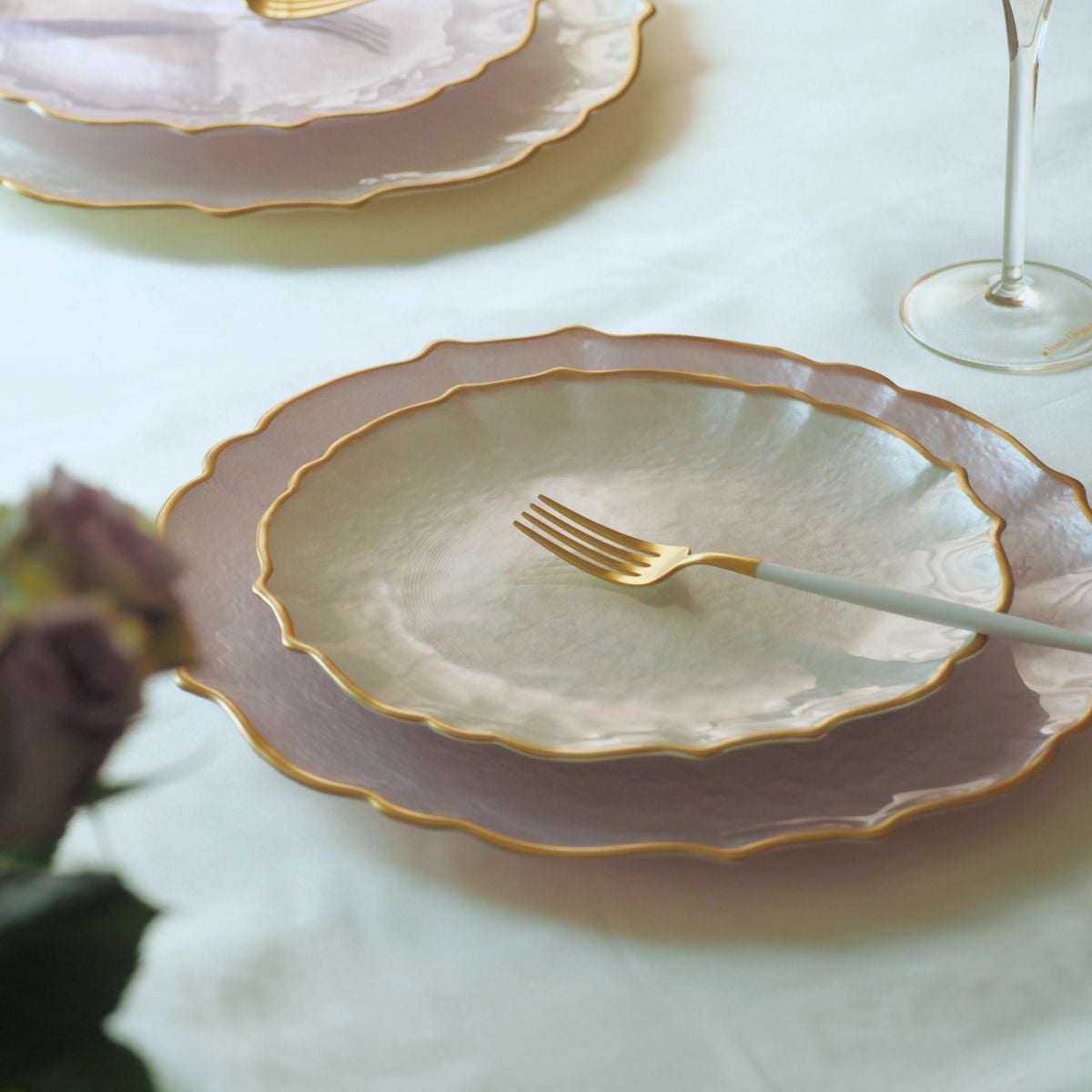 Vetro Felice ヴェトロ フェリーチェ パールクイーン プレート 21cm ホワイト 356721