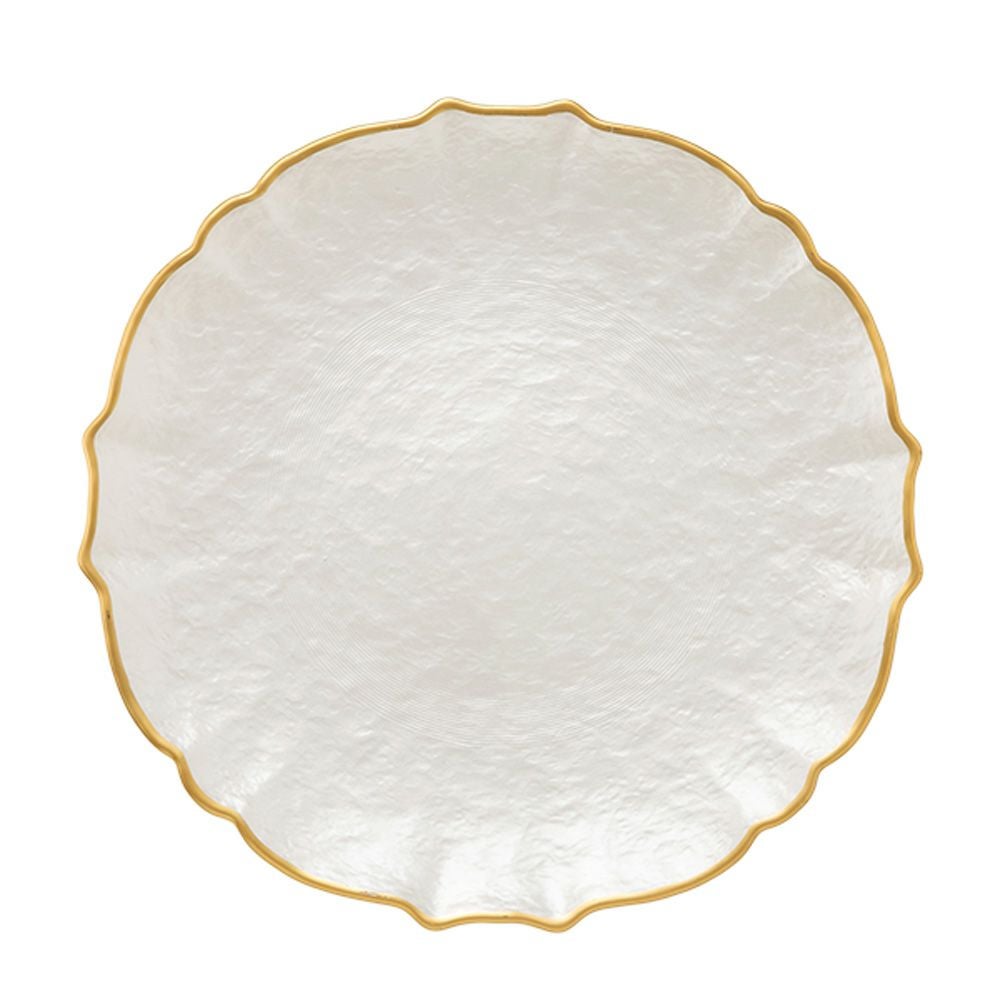 Vetro Felice ヴェトロ フェリーチェ パールクイーン プレート 27cm ホワイト 356727