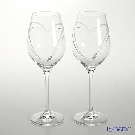 ストラス with SWAROVSKI ELEMENTS ハート イン ハート ワイン 360ml ペア【ル・ノーブルオリジナル企画商品】