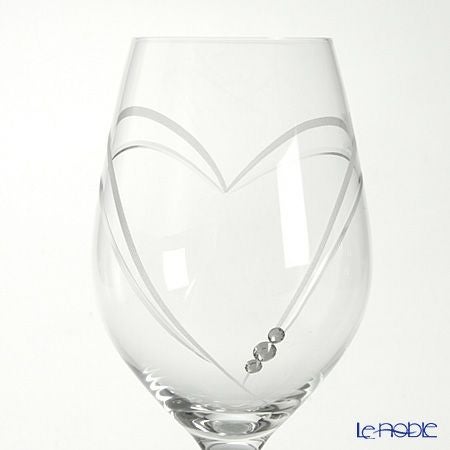 ストラス with SWAROVSKI ELEMENTS ハート イン ハート ワイン 360ml ペア【ル・ノーブルオリジナル企画商品】