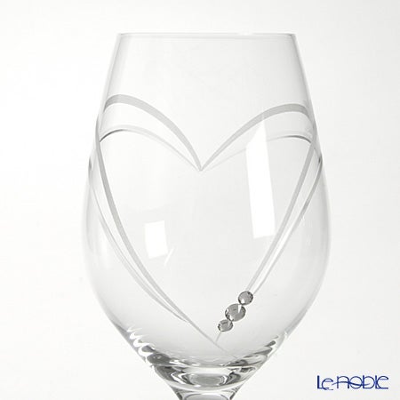 ストラス with SWAROVSKI ELEMENTS ハート イン ハート ワイン 360ml ペア【ル・ノーブルオリジナル企画商品】