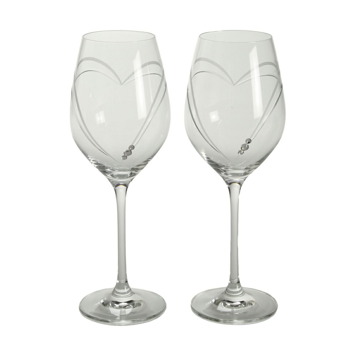 ストラス with SWAROVSKI ELEMENTS ハート イン ハート ワイン 360ml ペア【ル・ノーブルオリジナル企画商品】