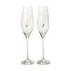 ストラス with SWAROVSKI ELEMENTS ハート イン ハート シャンパン 210ml ペア【ル・ノーブルオリジナル企画商品】