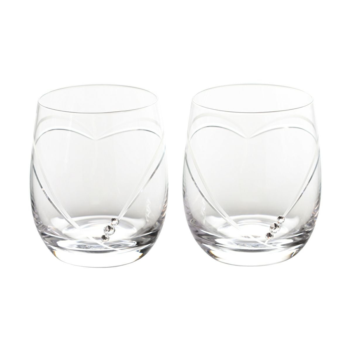 ストラス with SWAROVSKI ELEMENTS ペアグラス ペア名入れ】クリスタルシャンパングラス with SWAROVSKI ペア 210ml