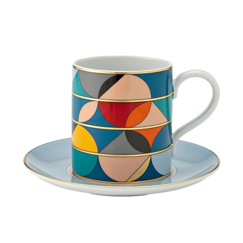 ポルトガル食器 ヴィスタ アレグレ Futurismo フューチャリズム ティーカップ＆ソーサー 295ml