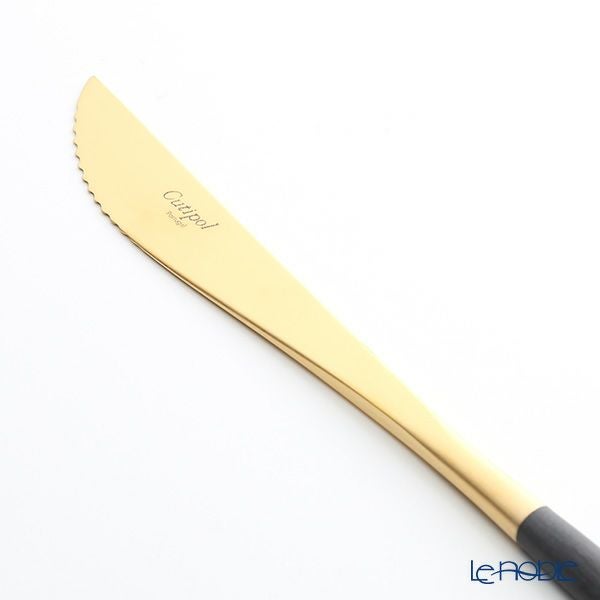 クチポール ゴア GOA ブラック／ゴールド ステーキナイフ 22.5cm マット仕上げ