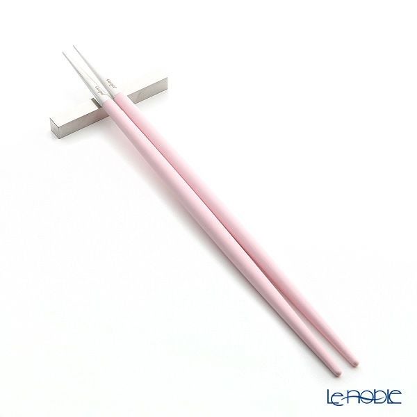 クチポール ゴア GOA ピンク／シルバー 箸+箸置セット 22cm