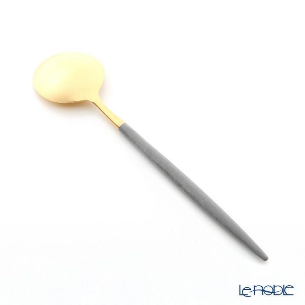 クチポール ゴア GOA グレー／ゴールド デザートスプーン 18cm マット仕上げ