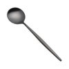 クチポール ムーン MOON マットブラック デザートスプーン 17cm マット仕上げ