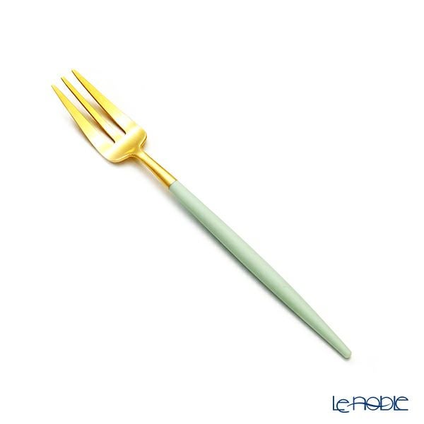 クチポール ゴア GOA セラドン／ゴールド ペストリーフォーク／ケーキフォーク 17cm マット仕上げ