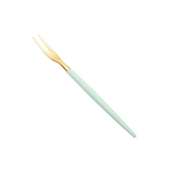 クチポール ゴア GOA セラドン／ゴールド フルーツフォーク 11.5cm マット仕上げ