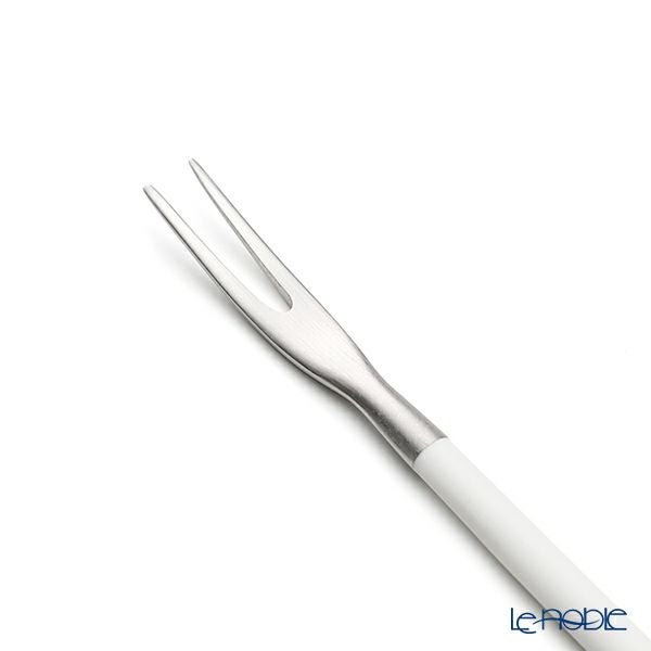クチポール ゴア GOA ホワイト／シルバー フルーツフォーク 11.5cm マット仕上げ