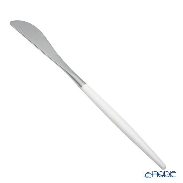 クチポール ミオ MIO ホワイト／シルバー テーブルナイフ 23cm マット仕上げ