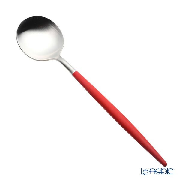 クチポール ゴア GOA レッド／シルバー テーブルスプーン 21cm マット仕上げ