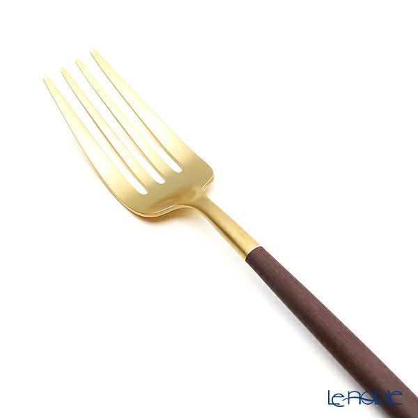 クチポール ゴア GOA ブラウン／ゴールド テーブルフォーク 21.5cm マット仕上げ