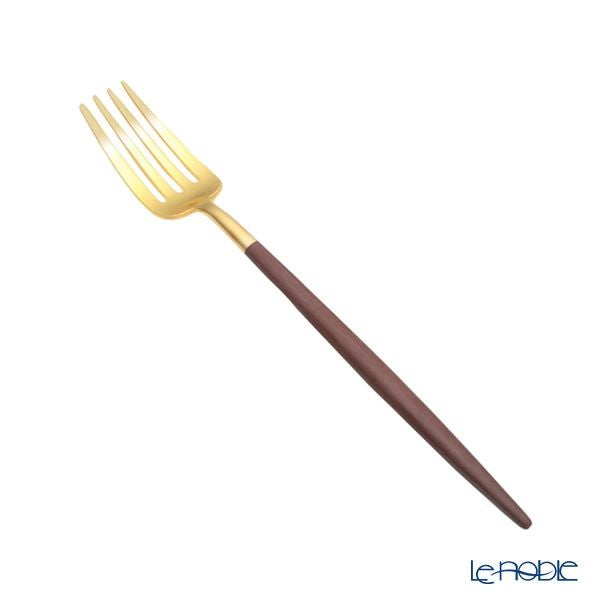 クチポール ゴア GOA ブラウン／ゴールド デザートフォーク 18.5cm マット仕上げ