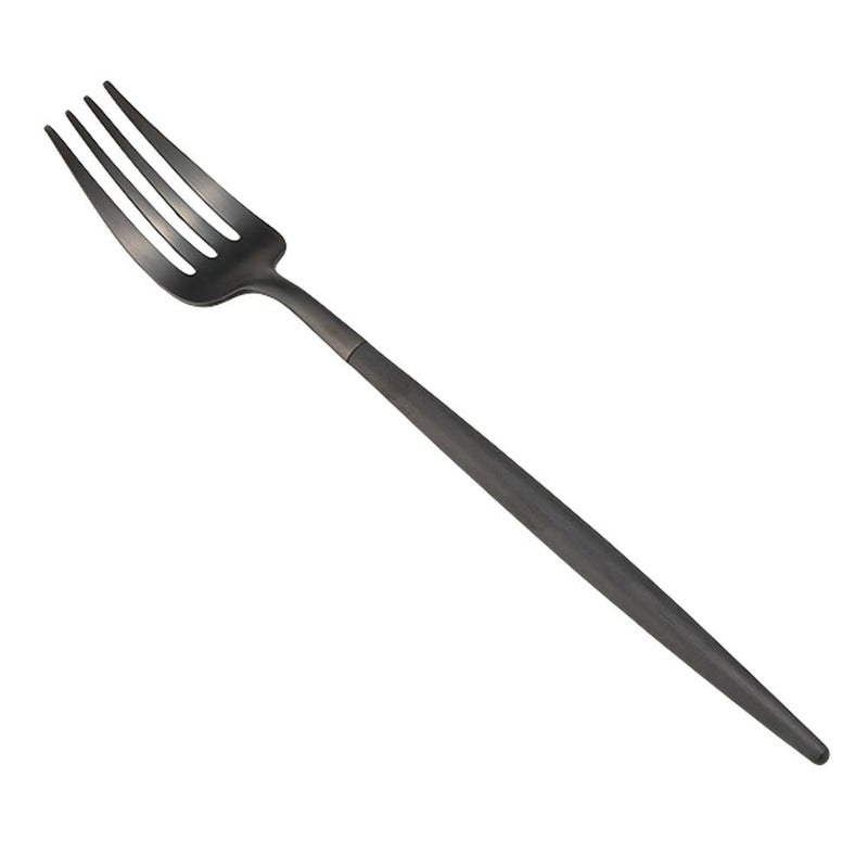 クチポール ゴア GOA ブラック／ブラック テーブルフォーク 21.5cm マット仕上げ