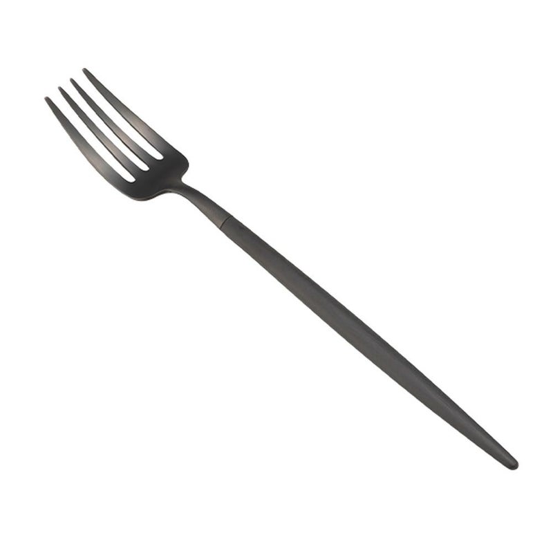 クチポール ゴア GOA ブラック／ブラック デザートフォーク 18.5cm マット仕上げ