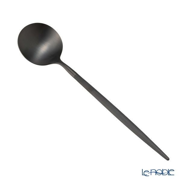 クチポール ゴア GOA ブラック／ブラック デザートスプーン 18cm マット仕上げ