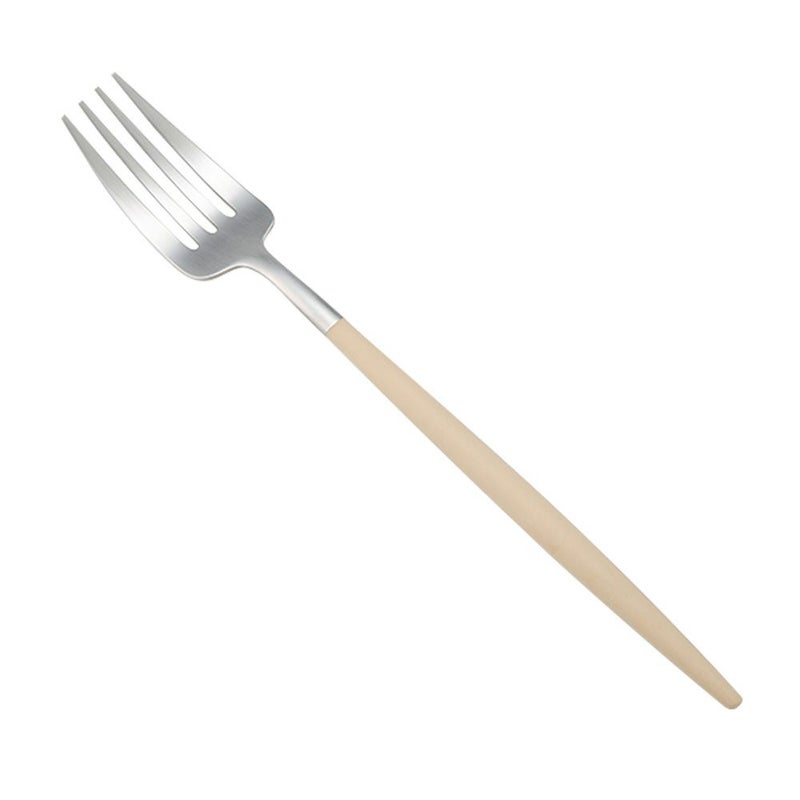 クチポール ゴア GOA アイボリー／シルバー テーブルフォーク 21.5cm マット仕上げ